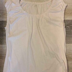Anne Taylor Loft XL Cream Sleeveless Blouse